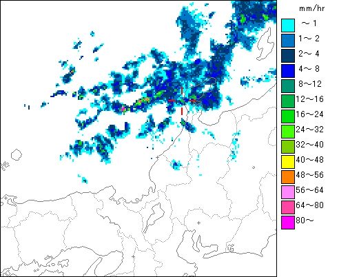 気象レーダー画像