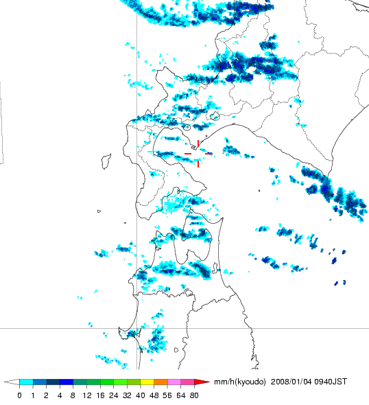 気象レーダー画像