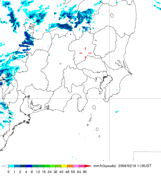 気象レーダー画像