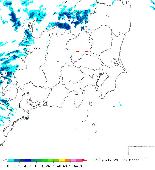 気象レーダー画像