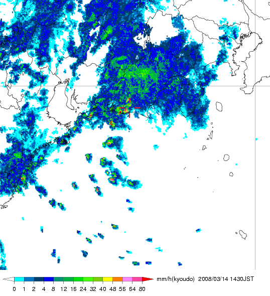 気象レーダー画像