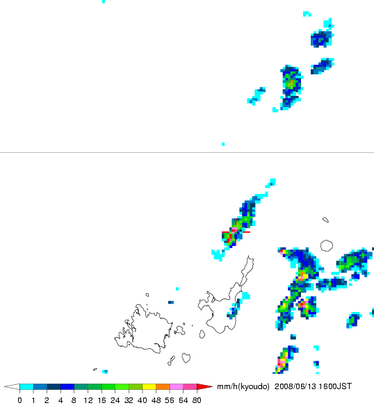 気象レーダー画像