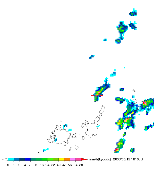 気象レーダー画像