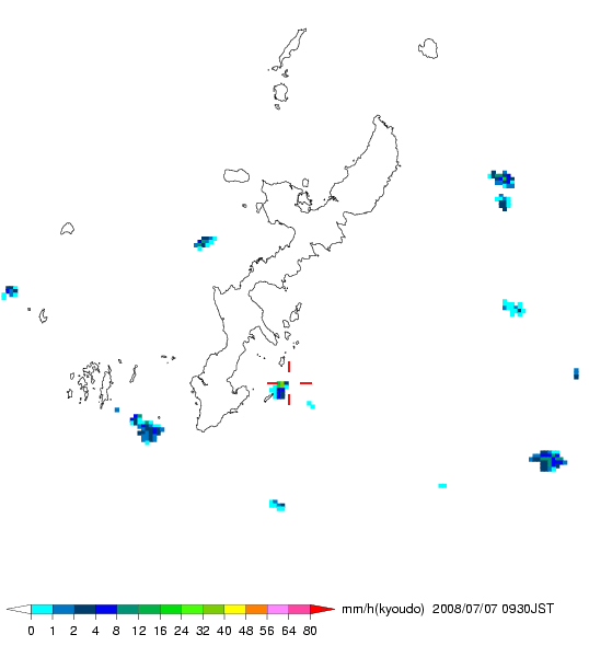 気象レーダー画像