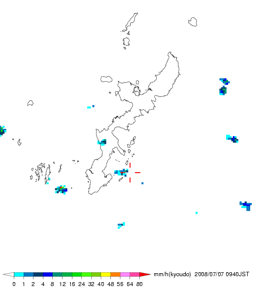 気象レーダー画像