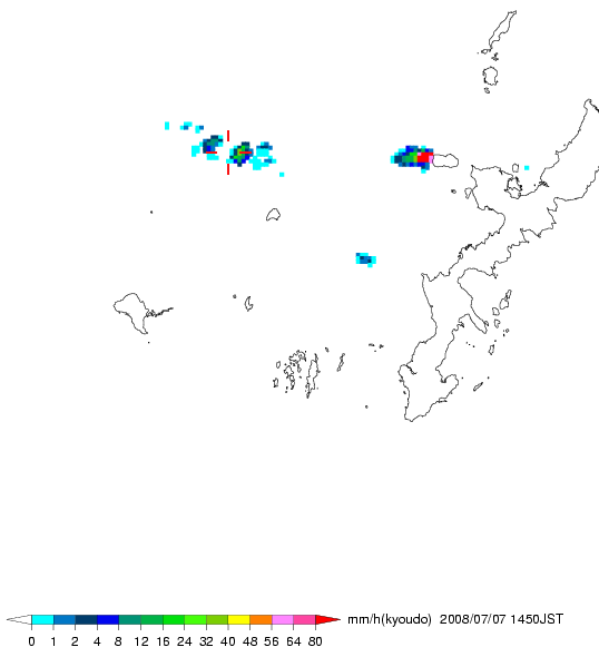 気象レーダー画像