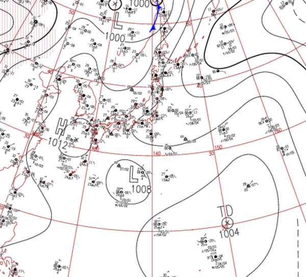 地上天気図