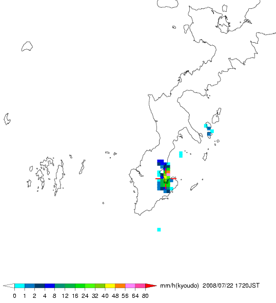 気象レーダー画像