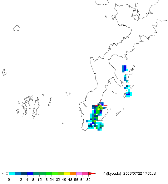 気象レーダー画像