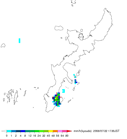 気象レーダー画像