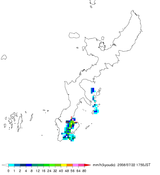 気象レーダー画像