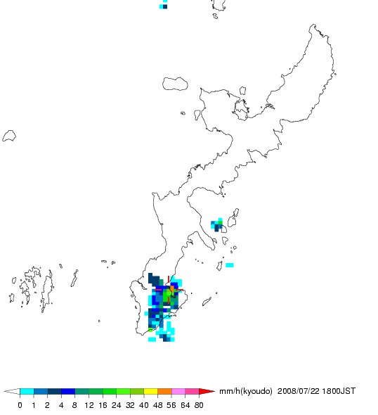 気象レーダー画像