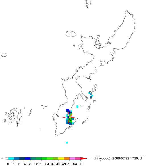 気象レーダー画像