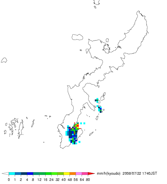 気象レーダー画像