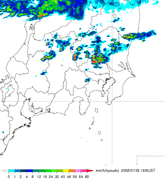 気象レーダー画像