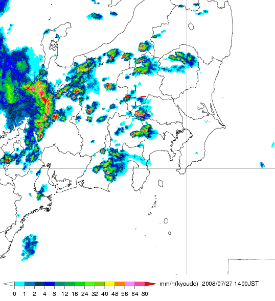 気象レーダー画像