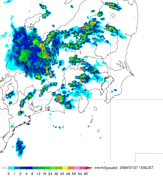 気象レーダー画像