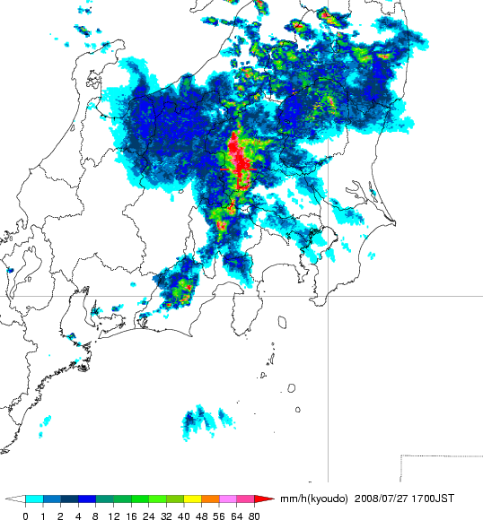 気象レーダー画像