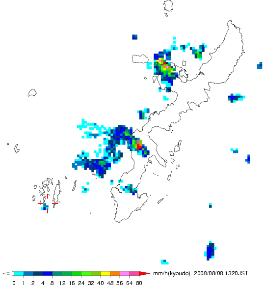 気象レーダー画像