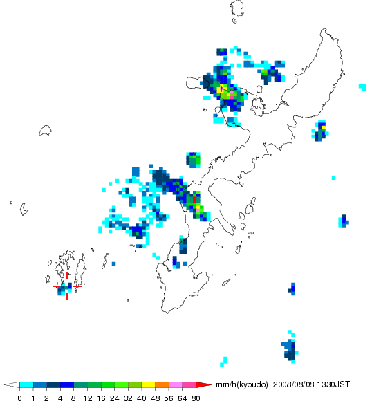 気象レーダー画像