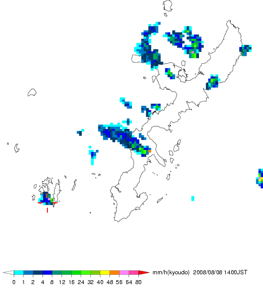 気象レーダー画像