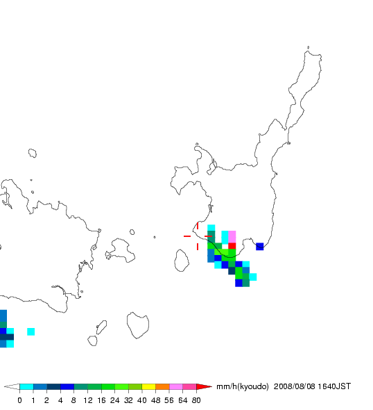 気象レーダー画像