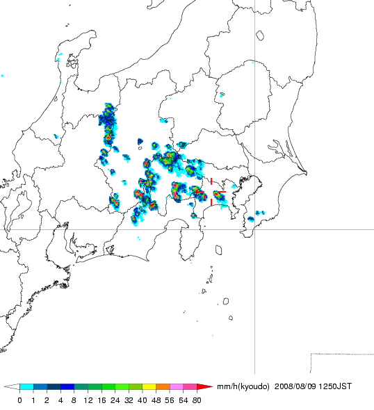 気象レーダー画像