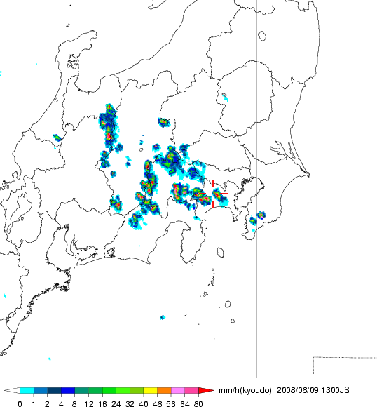 気象レーダー画像