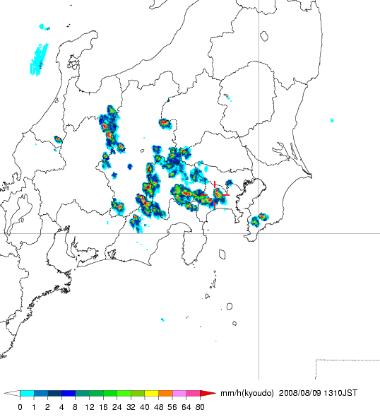 気象レーダー画像