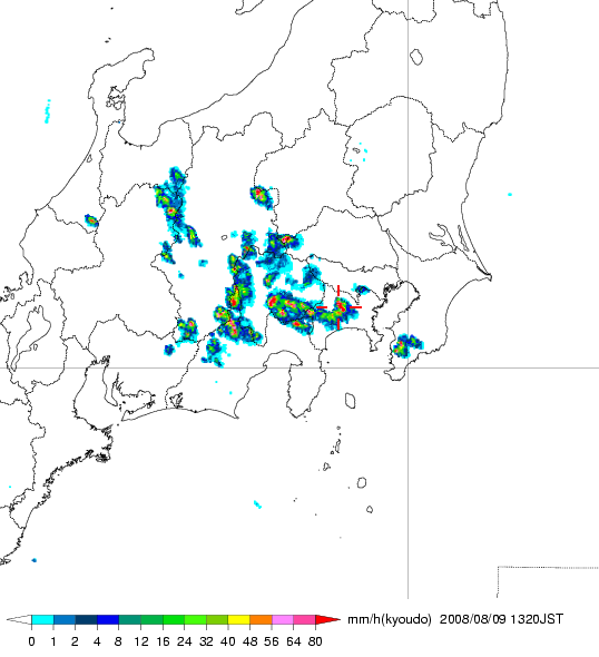 気象レーダー画像