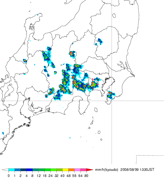 気象レーダー画像