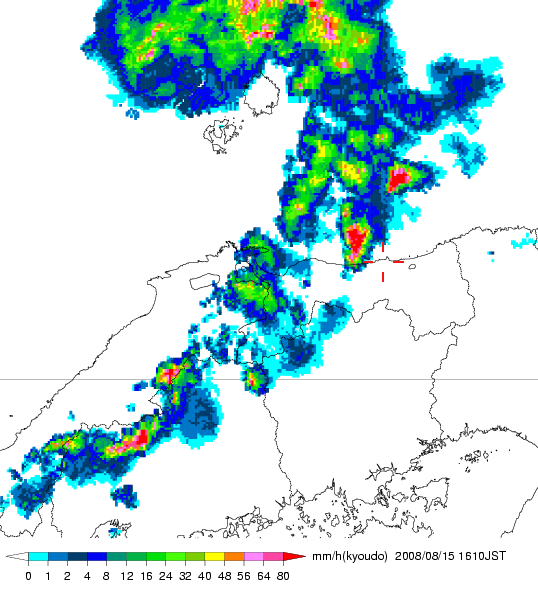 気象レーダー画像