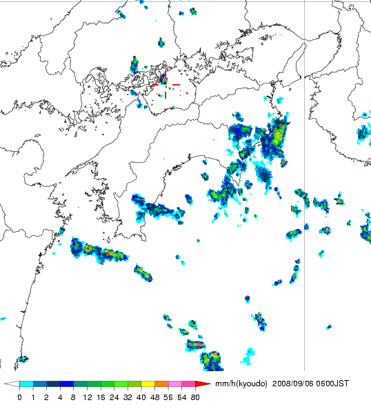 気象レーダー画像