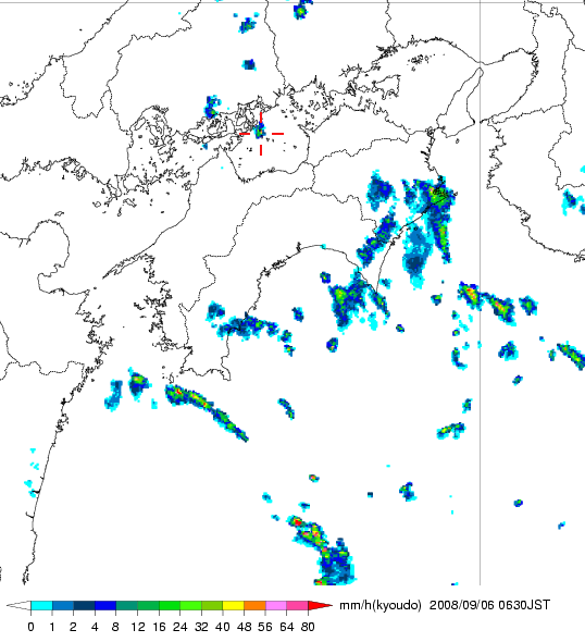 気象レーダー画像