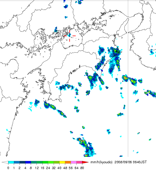 気象レーダー画像