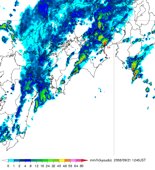 気象レーダー画像