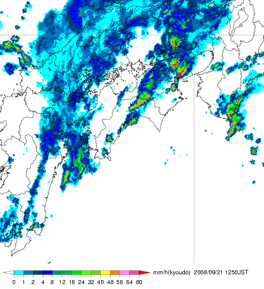 気象レーダー画像