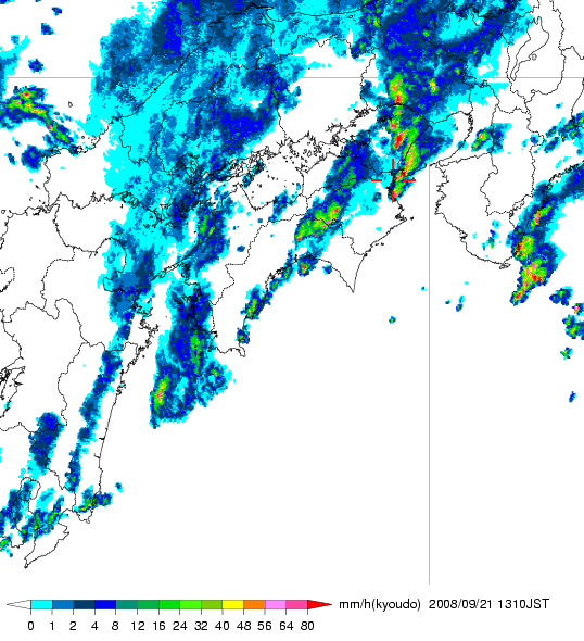 気象レーダー画像