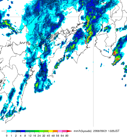 気象レーダー画像