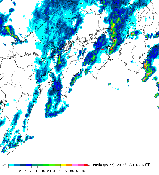 気象レーダー画像