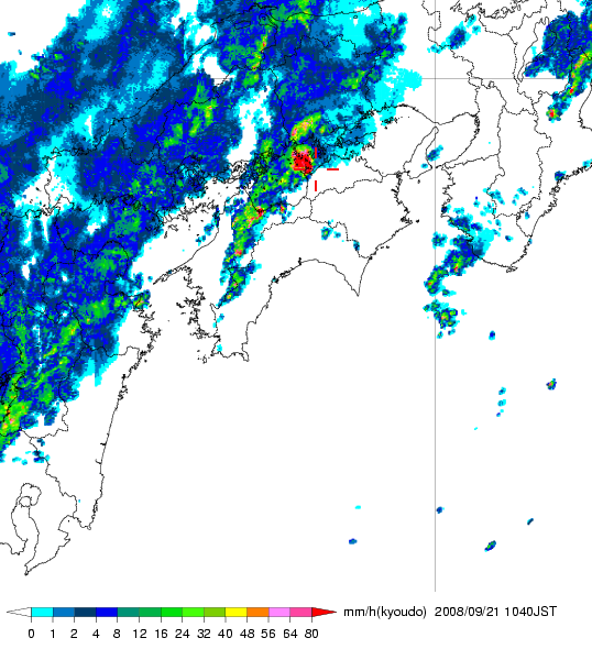 気象レーダー画像