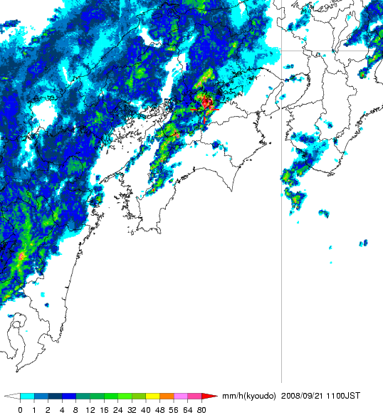 気象レーダー画像