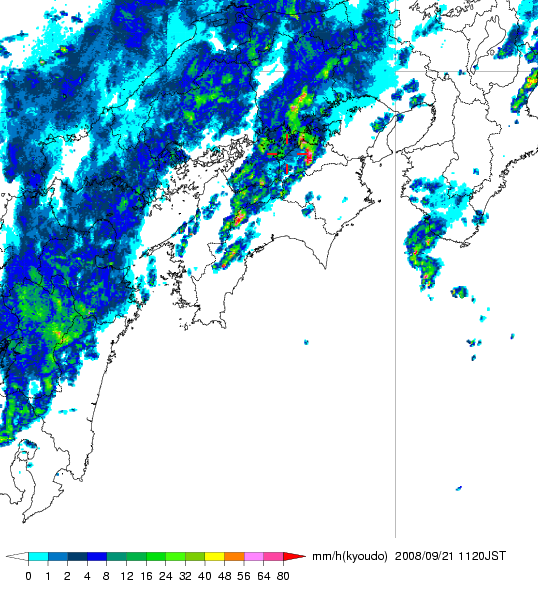 気象レーダー画像