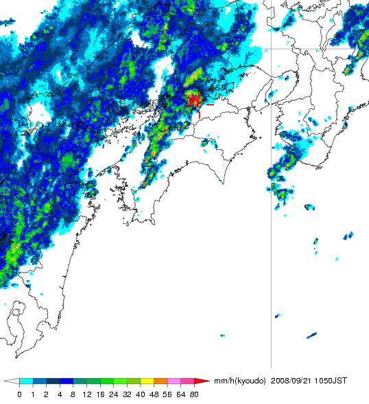 気象レーダー画像