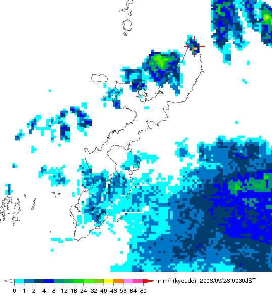 気象レーダー画像