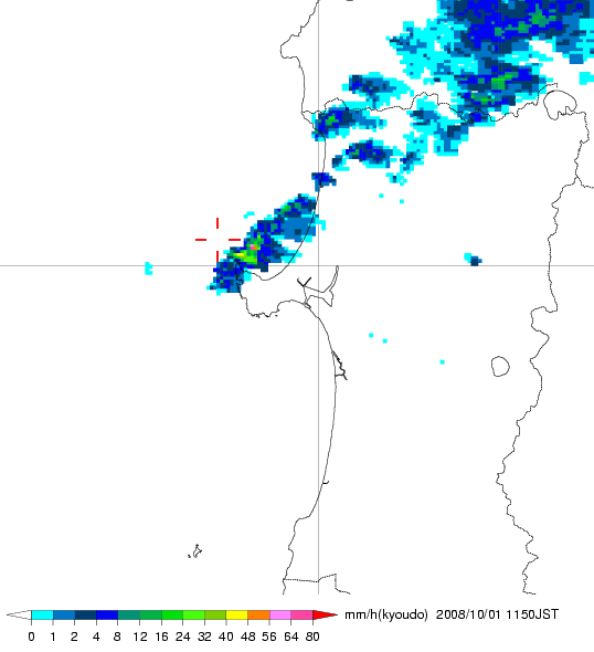 気象レーダー画像