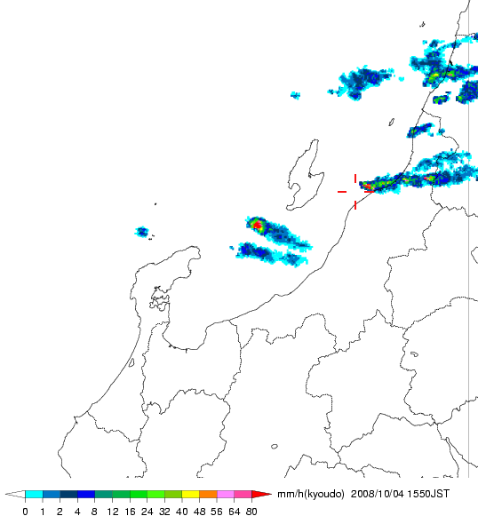 気象レーダー画像