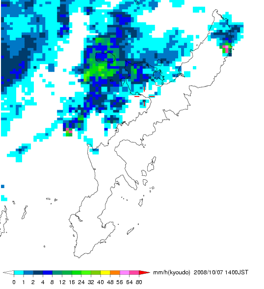 気象レーダー画像