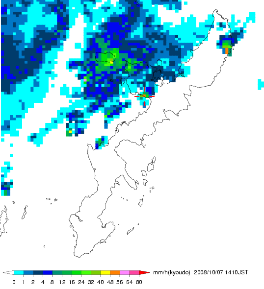 気象レーダー画像