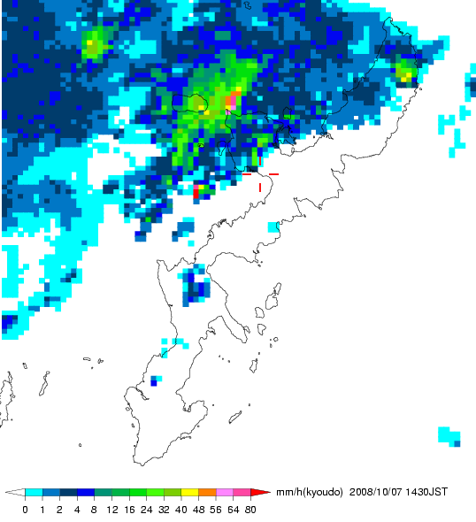 気象レーダー画像